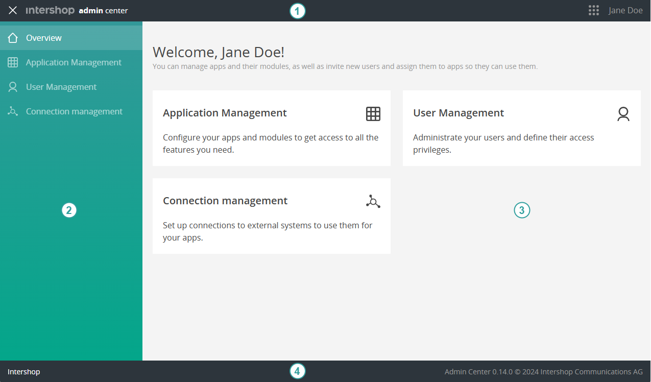 Admin Center Navigation Overview