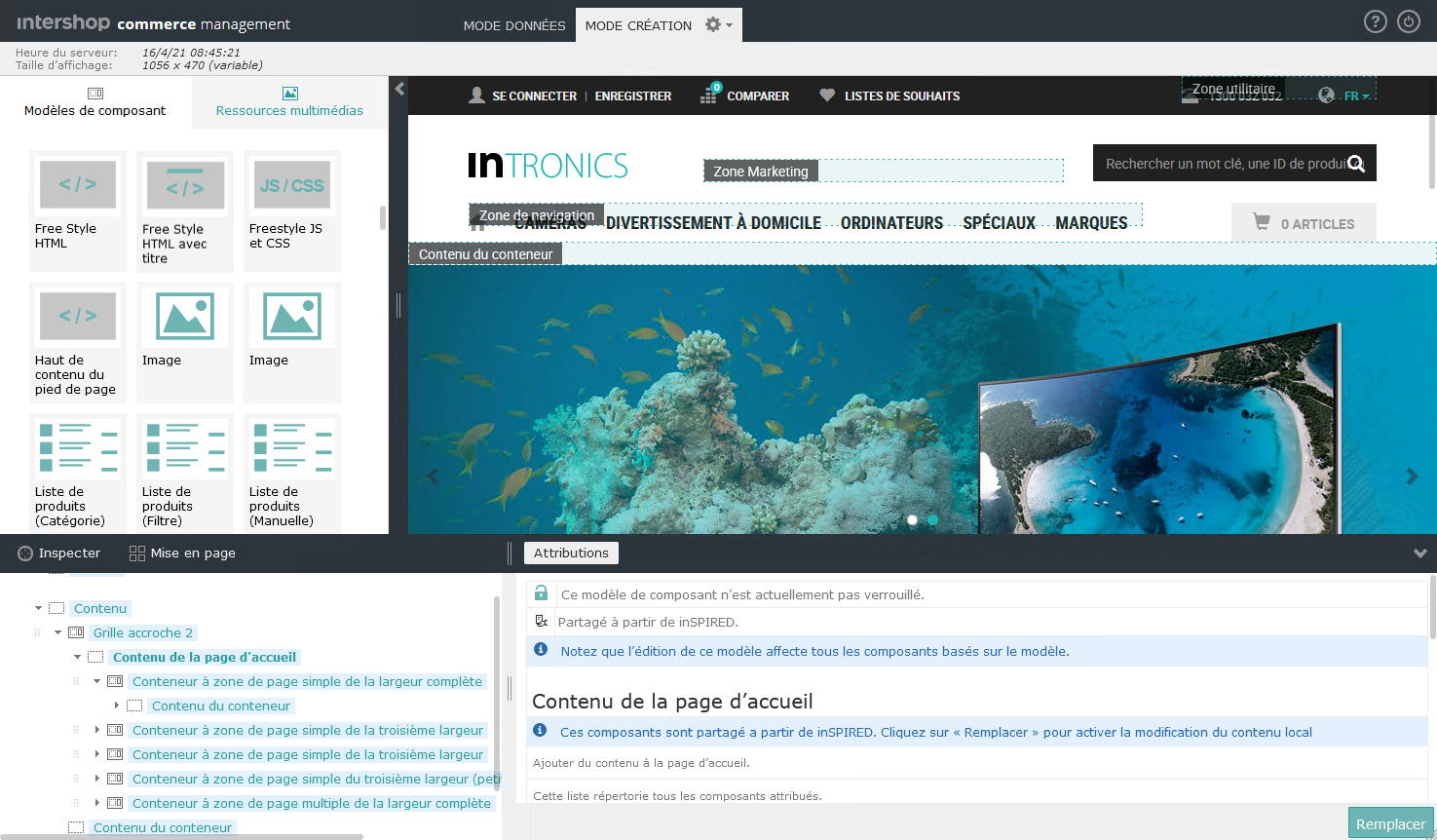 Layout Mode of the Design View