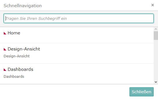 Schnell zu einer Intershop Commerce Management-Seite navigieren