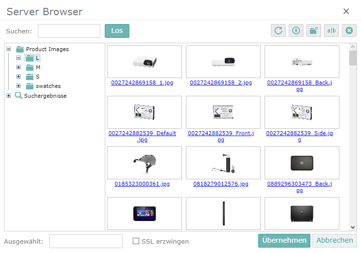 HTML-Editor Image-Browser