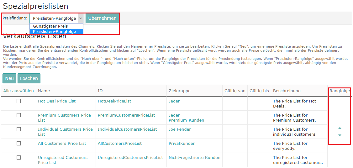 Preisfindung bei mehreren möglichen Preisen