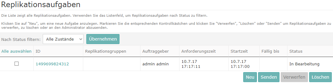 Data replication tasks