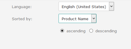 Advanced product search: Display search results