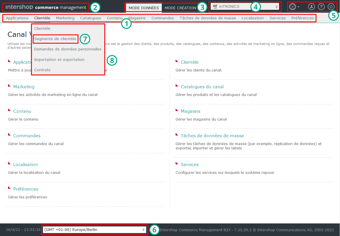Éléments de navigation principaux
