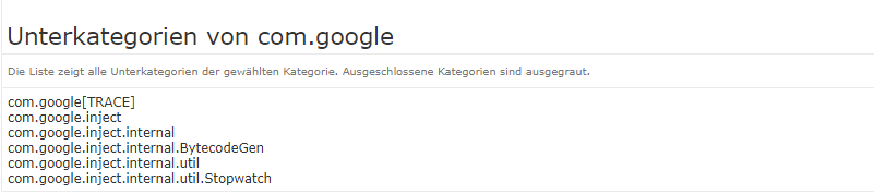 Automatisch eingebundene Unterkategorien