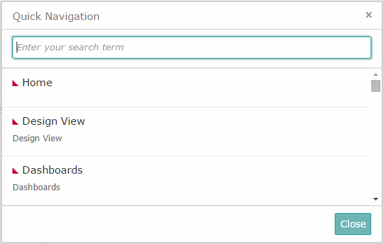 Quickly navigating to a Commerce Management page