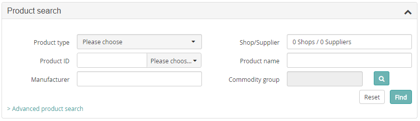 Simple product search